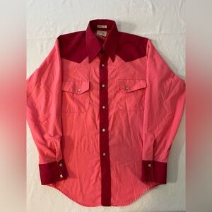 Vintage Career Focus Pink Button Up